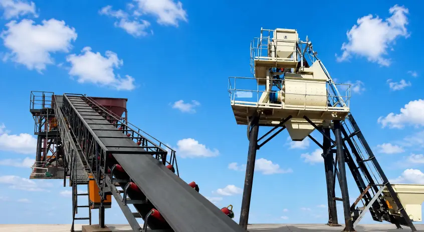 Belt Conveyor System for Concrete Mixing Plant