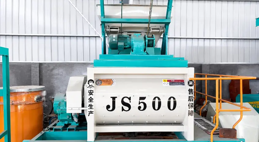twin-shaft concrete mixers manufactured for hzs batching plants