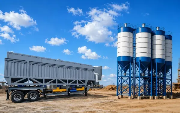 Mobile Cement Silo and Vertical Cement Storage Silos for Concrete Batching Plant